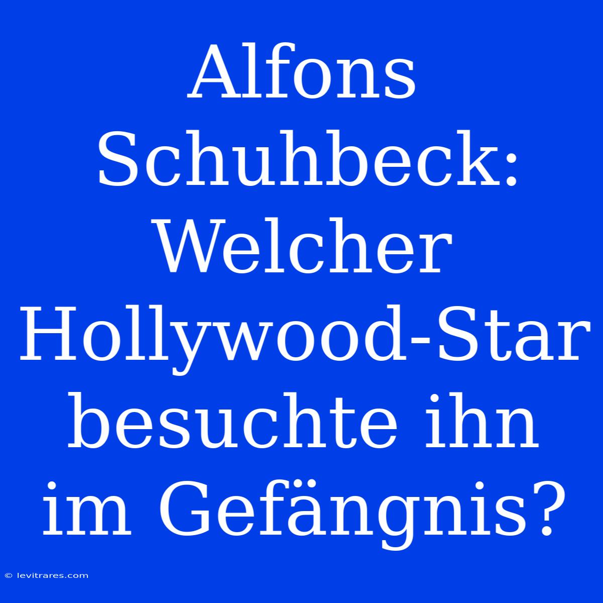 Alfons Schuhbeck: Welcher Hollywood-Star Besuchte Ihn Im Gefängnis?