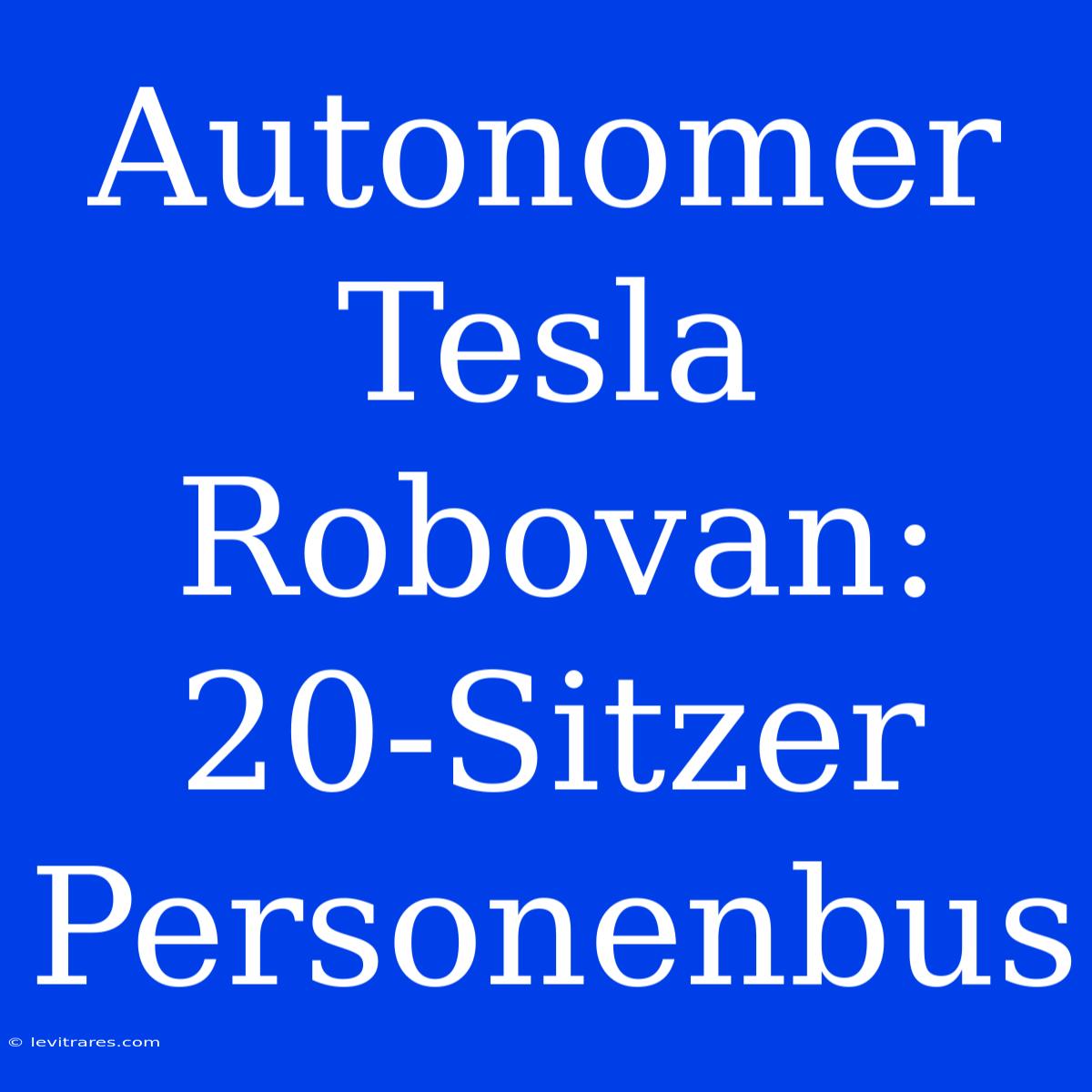 Autonomer Tesla Robovan: 20-Sitzer Personenbus