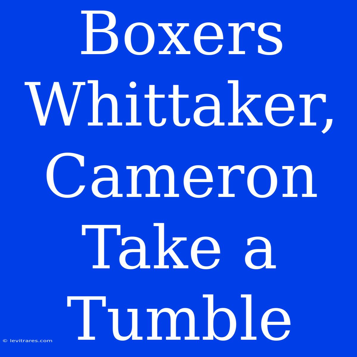 Boxers Whittaker, Cameron Take A Tumble