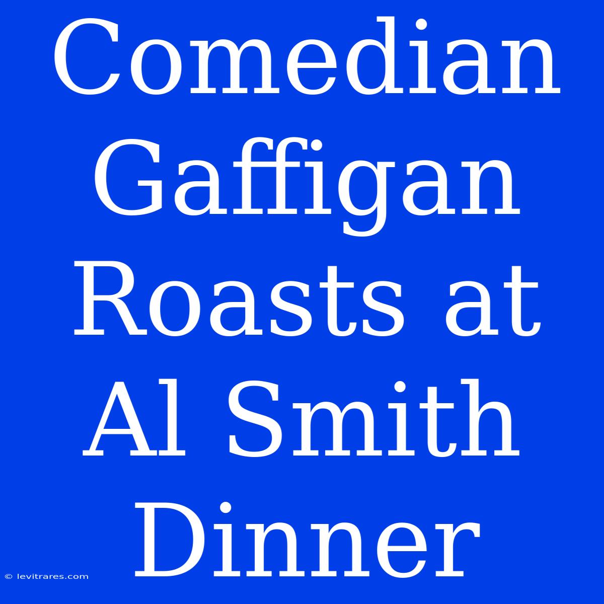 Comedian Gaffigan Roasts At Al Smith Dinner