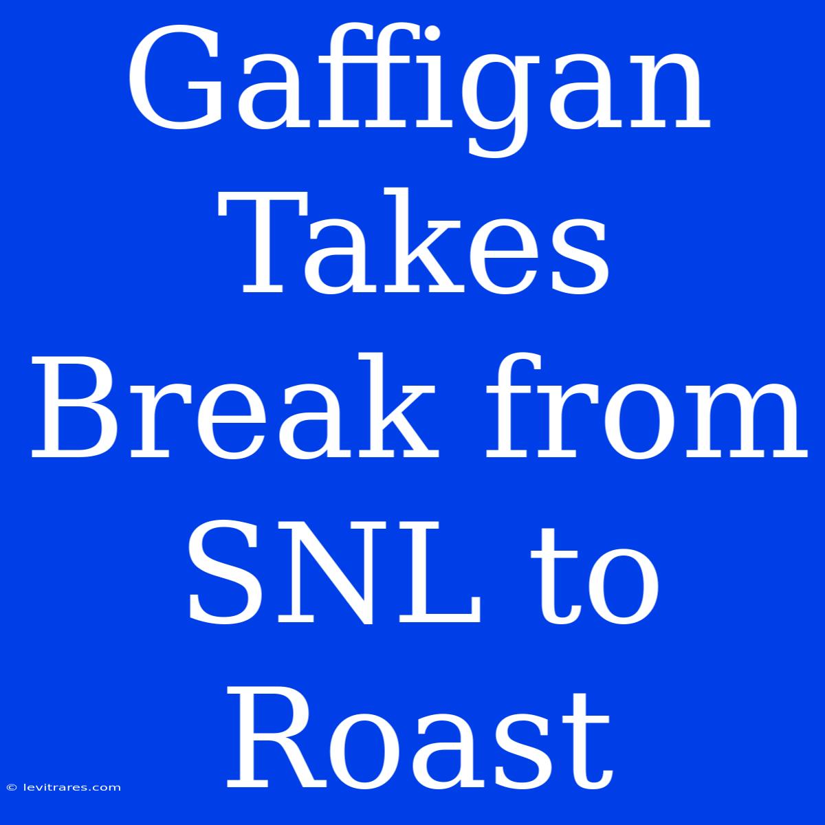 Gaffigan Takes Break From SNL To Roast