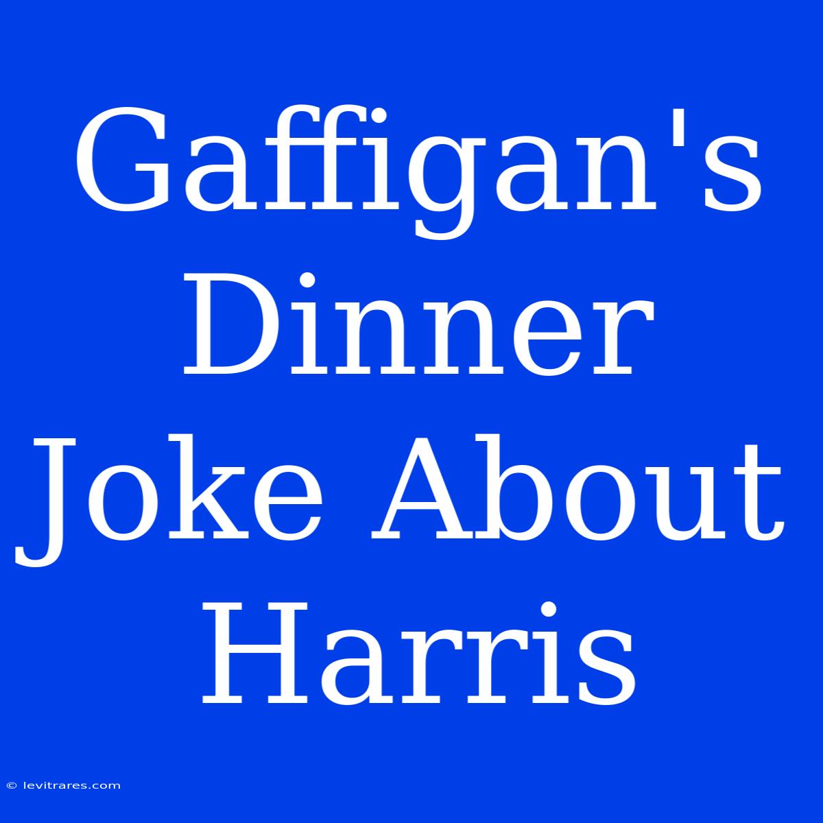 Gaffigan's Dinner Joke About Harris