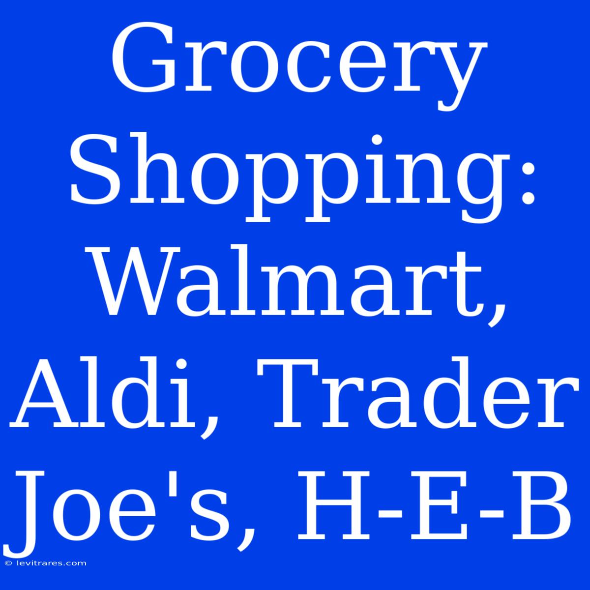 Grocery Shopping: Walmart, Aldi, Trader Joe's, H-E-B