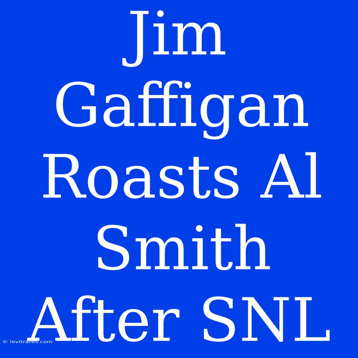 Jim Gaffigan Roasts Al Smith After SNL