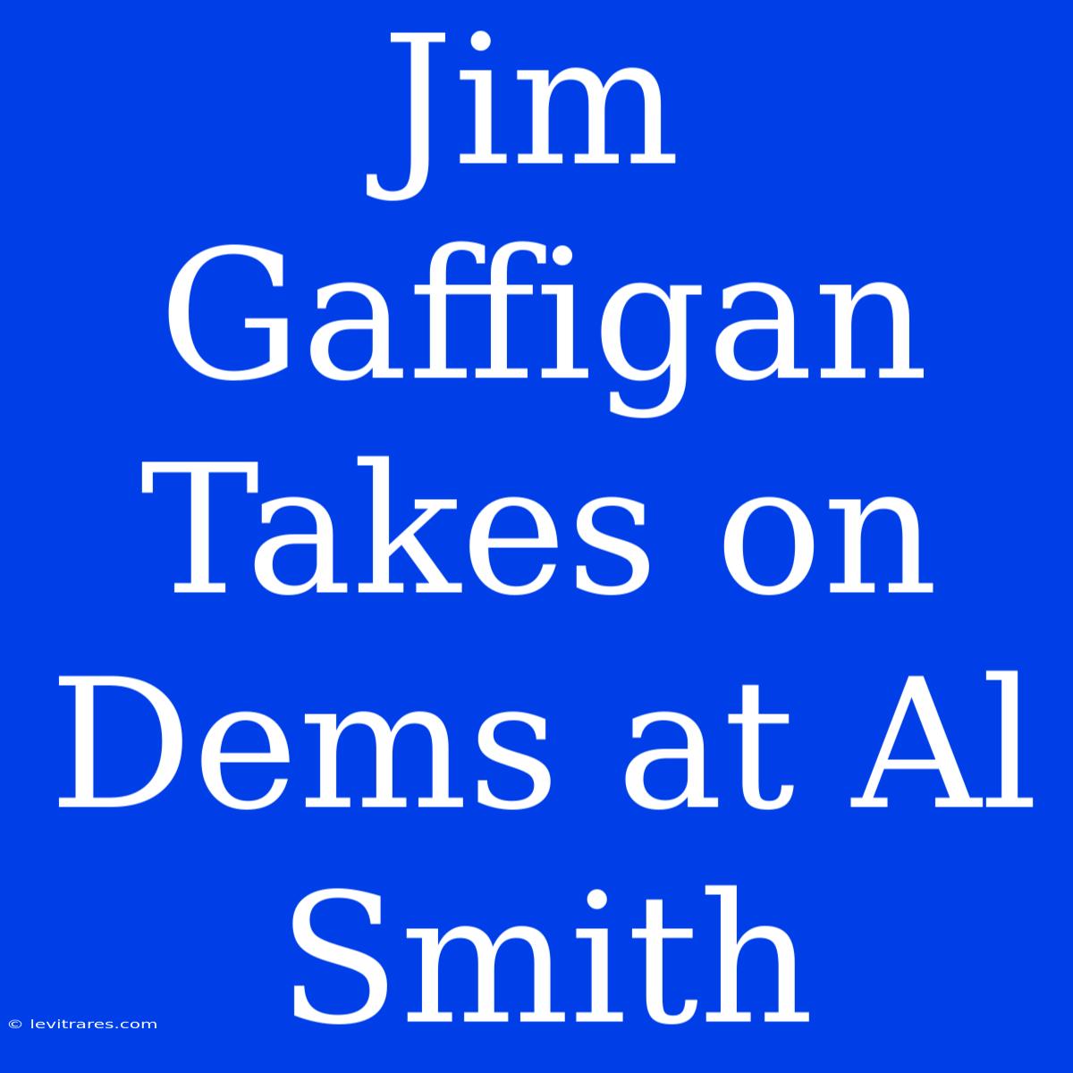 Jim Gaffigan Takes On Dems At Al Smith