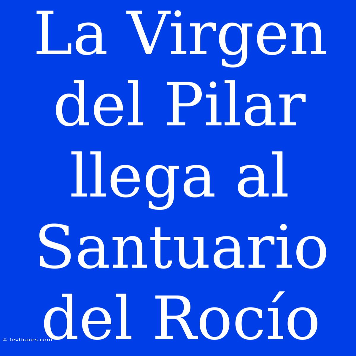 La Virgen Del Pilar Llega Al Santuario Del Rocío