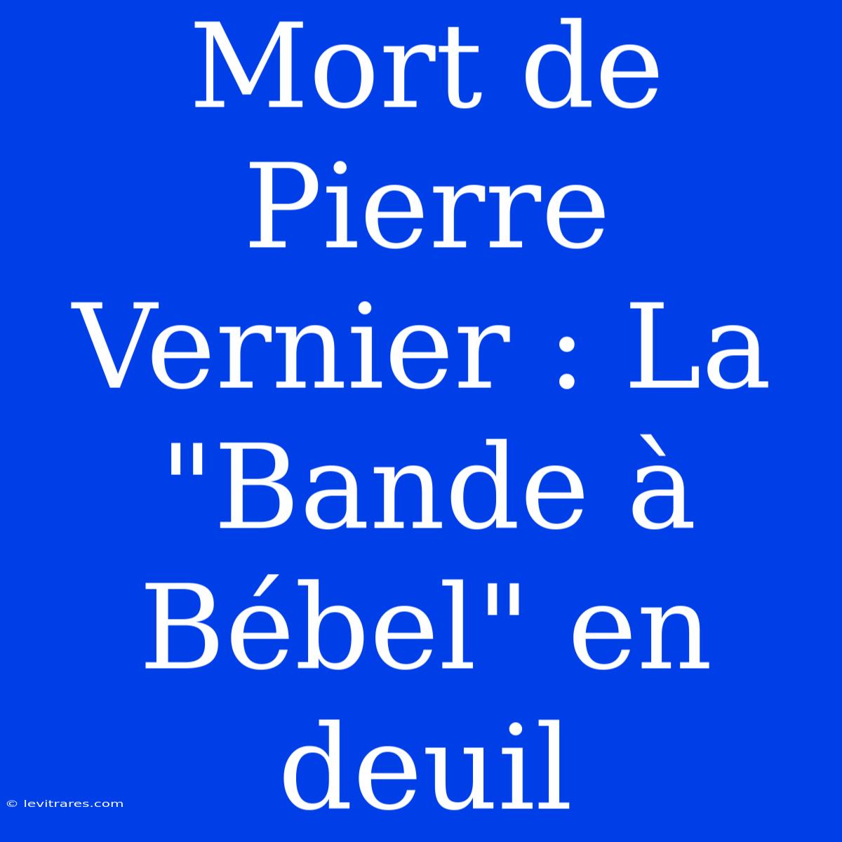 Mort De Pierre Vernier : La 