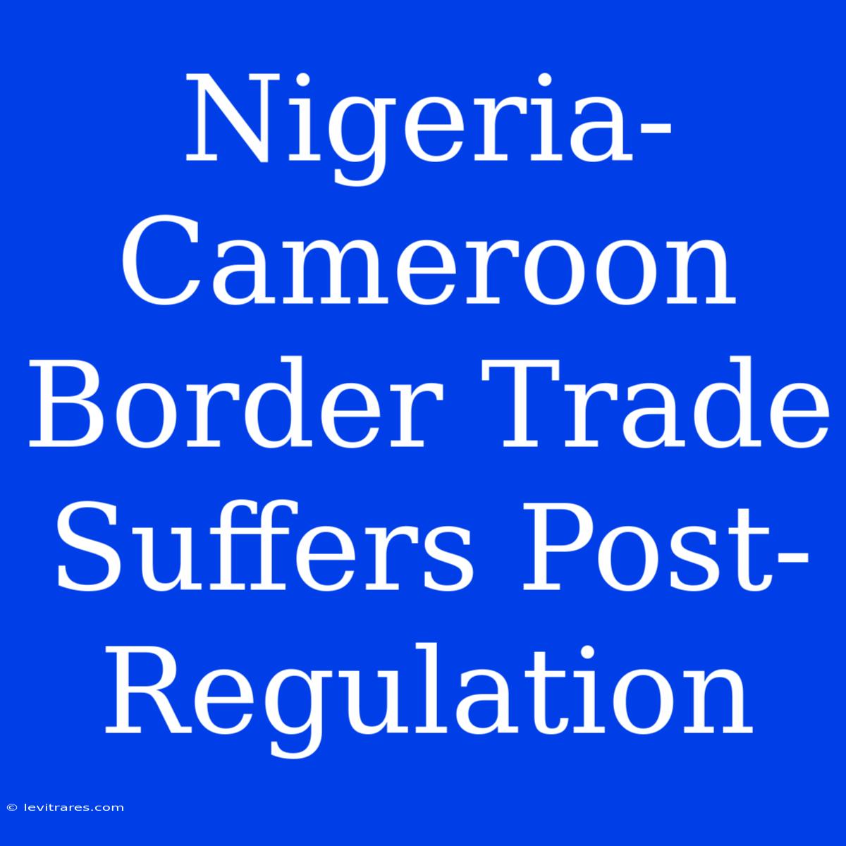 Nigeria-Cameroon Border Trade Suffers Post-Regulation