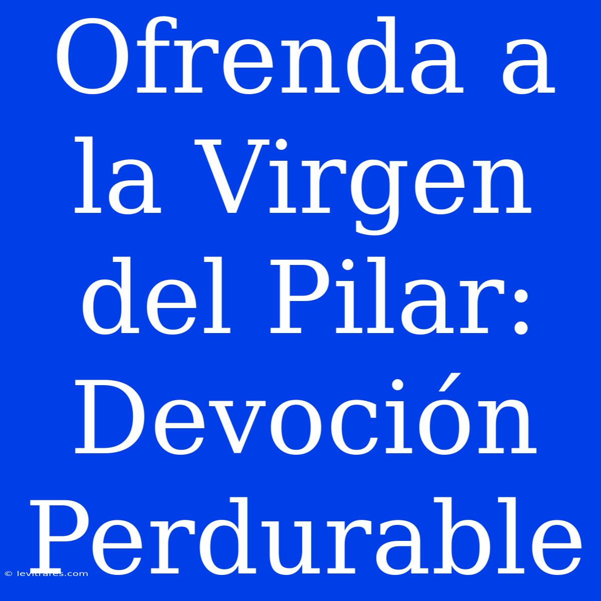 Ofrenda A La Virgen Del Pilar: Devoción Perdurable