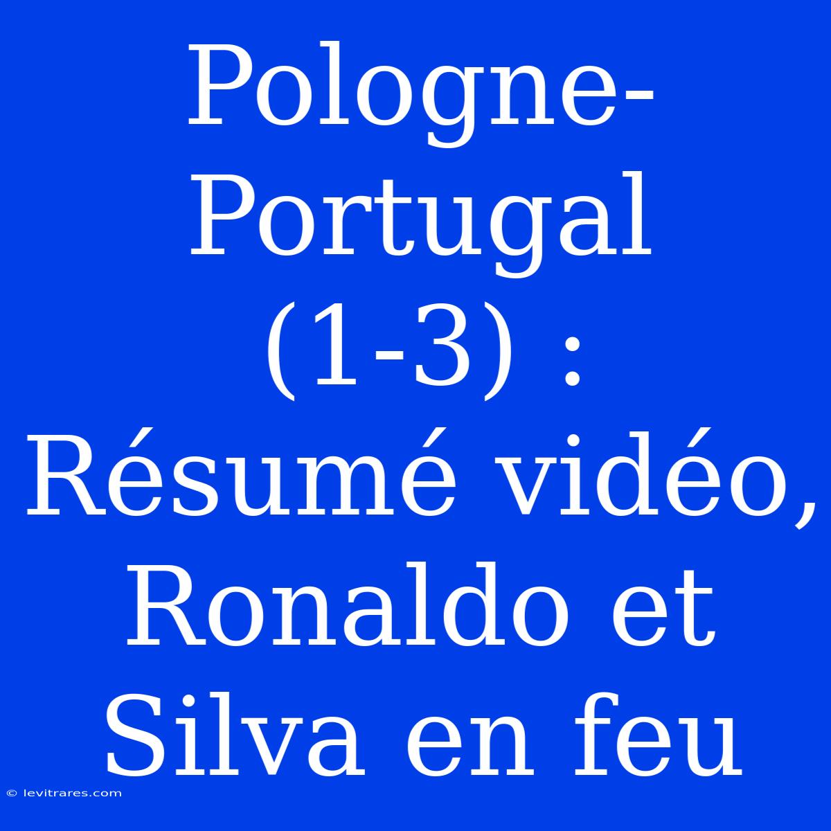 Pologne-Portugal (1-3) : Résumé Vidéo, Ronaldo Et Silva En Feu