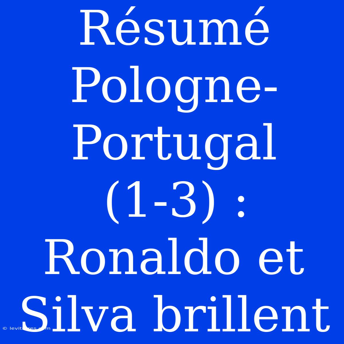 Résumé Pologne-Portugal (1-3) : Ronaldo Et Silva Brillent