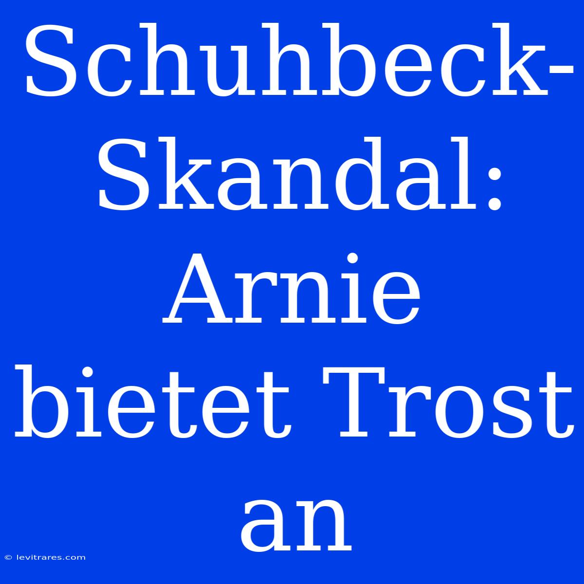 Schuhbeck-Skandal: Arnie Bietet Trost An