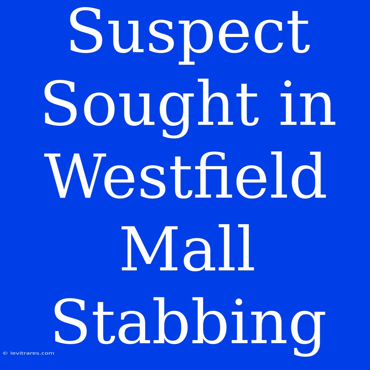 Suspect Sought In Westfield Mall Stabbing 