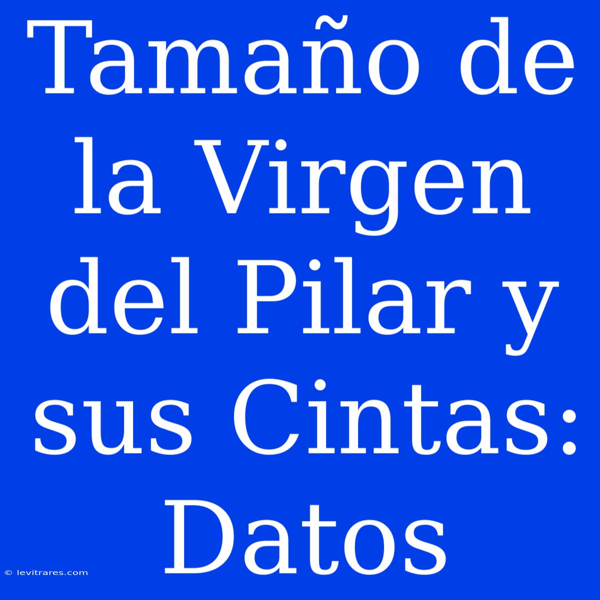 Tamaño De La Virgen Del Pilar Y Sus Cintas: Datos