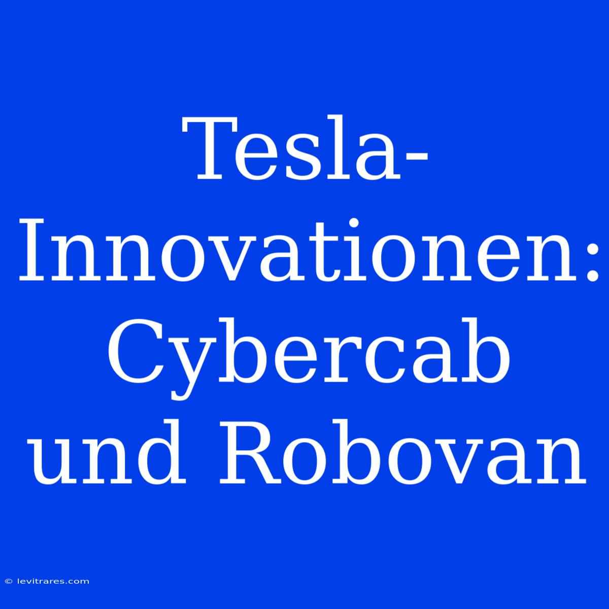 Tesla-Innovationen: Cybercab Und Robovan