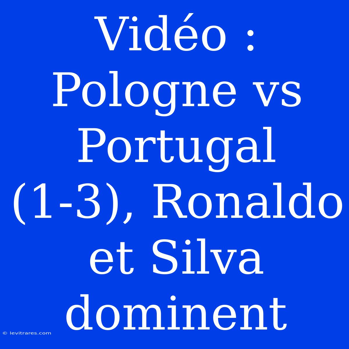 Vidéo : Pologne Vs Portugal (1-3), Ronaldo Et Silva Dominent