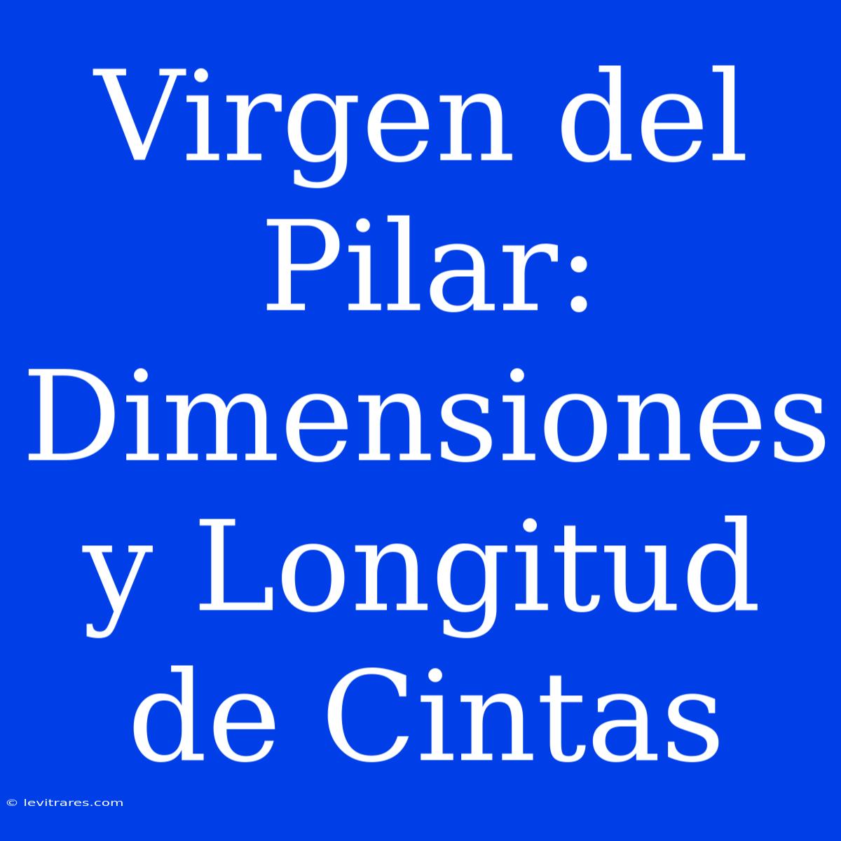 Virgen Del Pilar: Dimensiones Y Longitud De Cintas