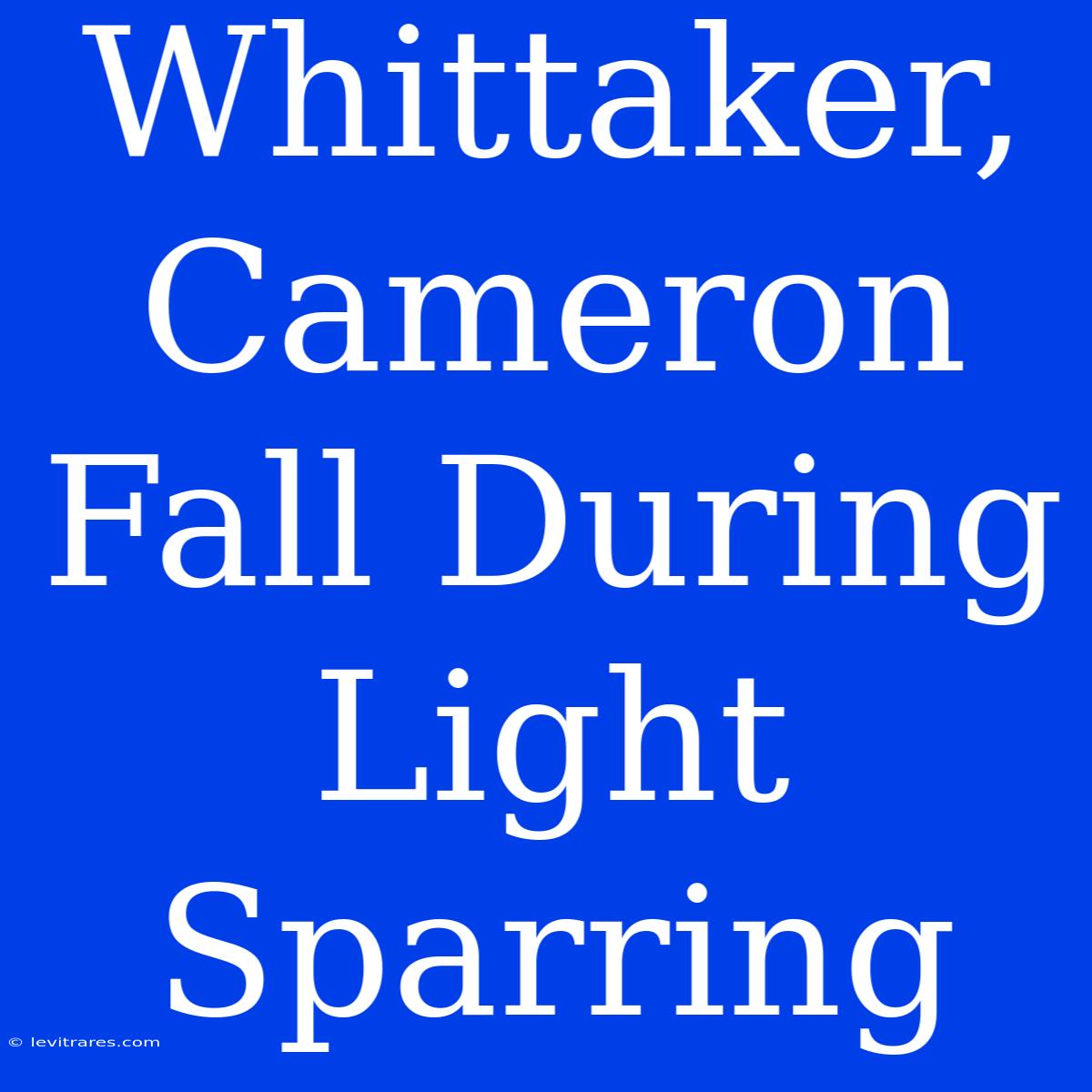 Whittaker, Cameron Fall During Light Sparring