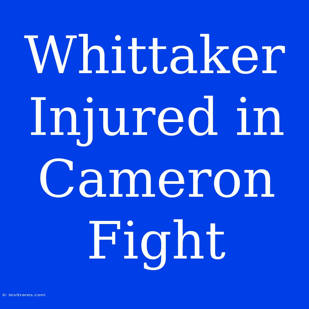 Whittaker Injured In Cameron Fight